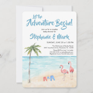 Invitación Beach Ocean Surf Adventure Comienza Baby Shower Az