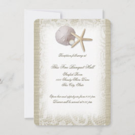Invitación Beach Pearl and Lace Recepción