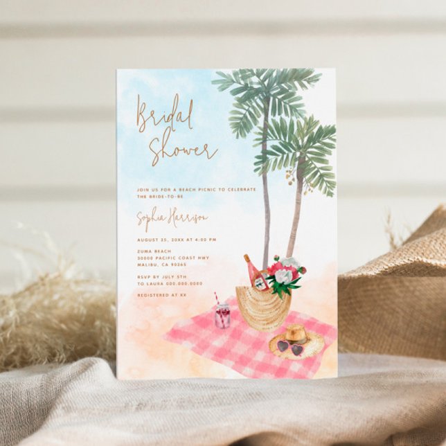 Invitación Beach Picnic Bridal Shower (Subido por el creador)