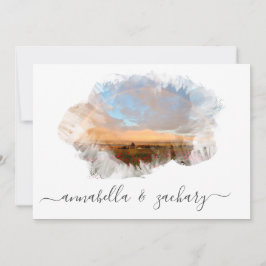 INVITACIÓN *~* BEACH RSVP - QR RAINBOW AR11 BEACH WEDDING