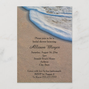 Invitación Beach Sand and Sea Foam Bridal Shower