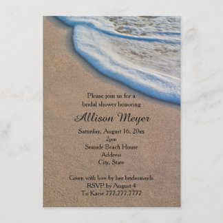 Invitación Beach Sand and Sea Foam Bridal Shower