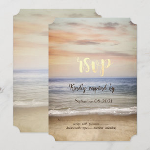 Invitación Beach Sand Sky RSVP