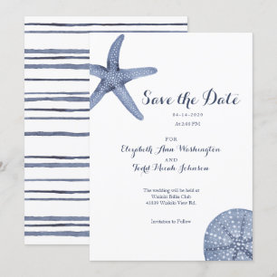 Invitación Beach Save the Date Watercolor Card