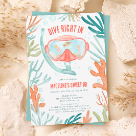 Invitación Beach Scuba submarinismo acuático vida en el mar D