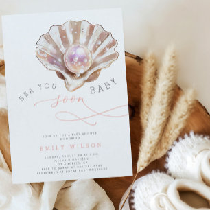 Invitación Beach Sea You Pronto Baby Shower