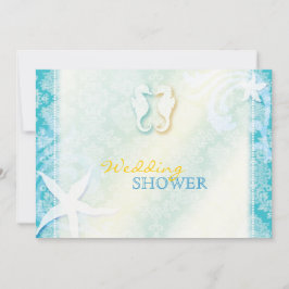 Invitación Beach Seahorse Boda Couples Shower