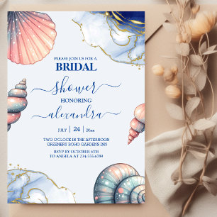 Invitación Beach Seashells Bridal Shower