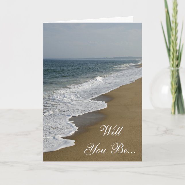 Invitación Beach Serás Mi Novia (Anverso)