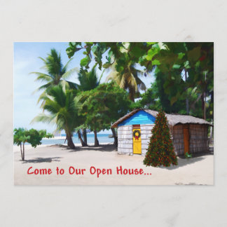 Invitación Beach Shack Under the Palms at Navidades