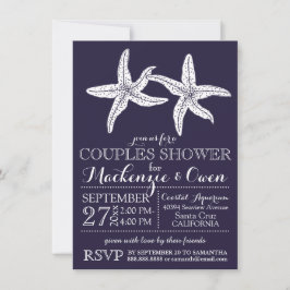 Invitación Beach Starfish Parejas Boda Bridal Shower