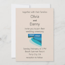 Invitación Beach Summer Destination Wedding