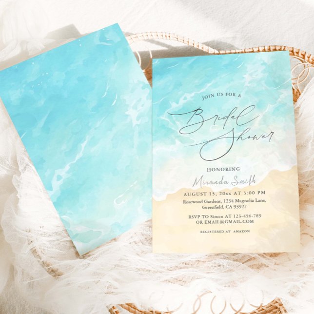 Invitación Beach Summer Ocean Bridal Shower (Subido por el creador)