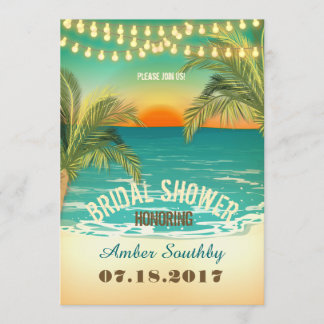 Invitación Beach Sunset Bridal Shower