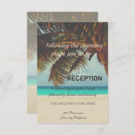 Invitación Beach Tropical, Palm Recepción