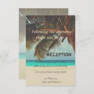 Invitación Beach Tropical, Palm Recepción