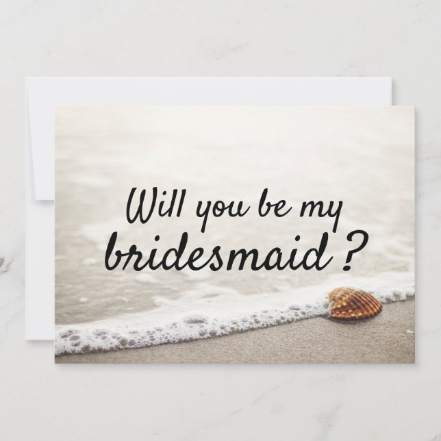 Invitación Beach Waves Boda Bridesmaid (Anverso)