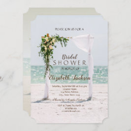 Invitación Beach Wedding Arbor Floral Bridal Shower