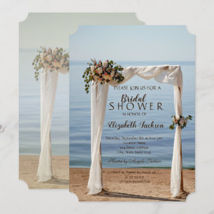 Invitación Beach Wedding Arch Floral Bridal Shower