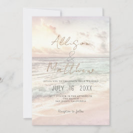 Invitación Beach Wedding Invitation Seaside/Oceanside Wedding