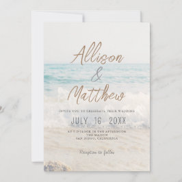 Invitación Beach Wedding Invitation Seaside/Oceanside Wedding
