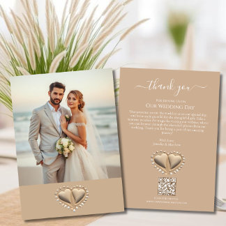 Invitación Beach Wedding Sand Hearts with Photo