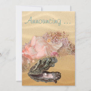 Invitación Beach Wedding Sandy Shore