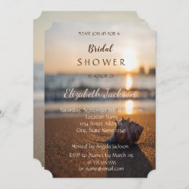 Invitación Beach Wedset Seashell Bridal Shower