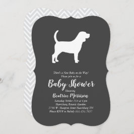 Invitación Beagle Dog Baby Shower Género neutro