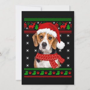 Invitación Beagle Dog Navidades suéteres feos Perros Perros