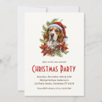 Beagle en un Fiesta de Navidades de perro Mascota 