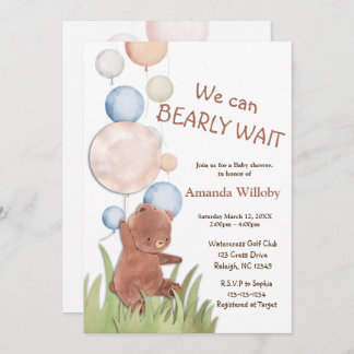 Invitación Bear Baby Shower