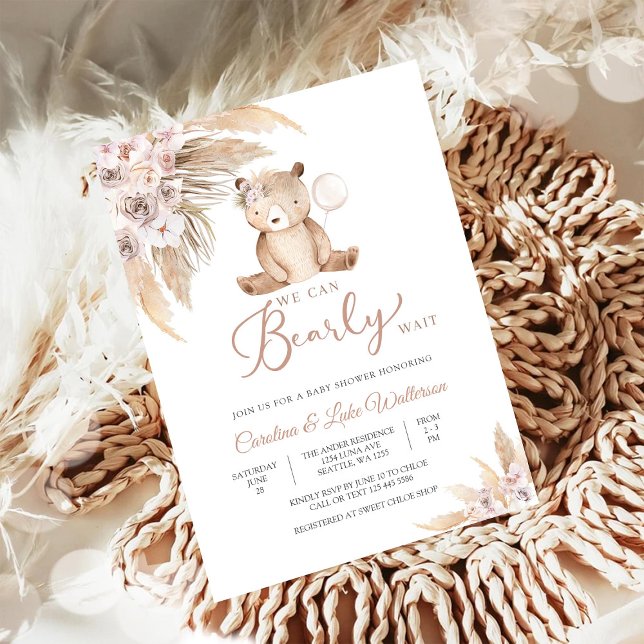 Invitación Bear Baby Shower Invitation (Subido por el creador)