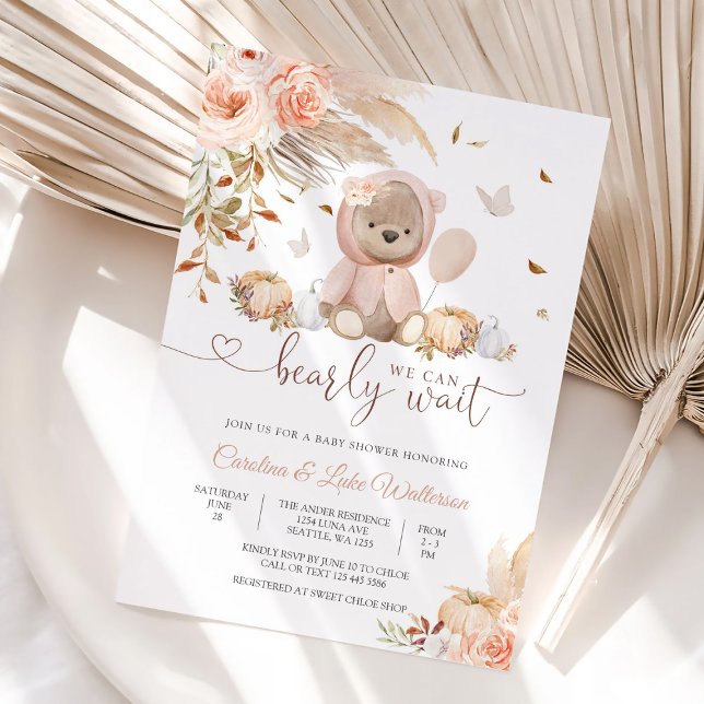 Invitación Bear Baby Shower Invitation (Subido por el creador)