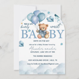 Invitación Bear Baby Shower, lindo Baby Shower