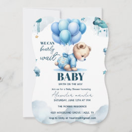 Invitación Bear Baby Shower, lindo Baby Shower