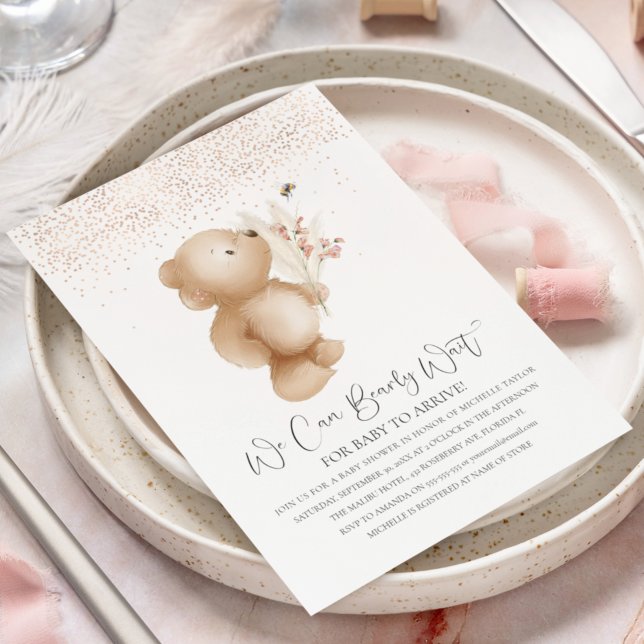 Invitación Bear y el Bee Baby Shower (Subido por el creador)