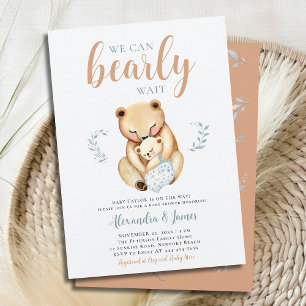 Invitación Bearly Mama Bear Cub Woodland Baby Shower