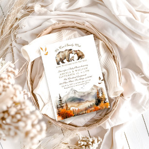 Invitación Bearly Wait Adventure Fall Elegant Baby Shower