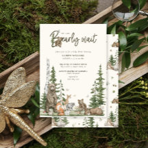 Bearly Wait Animales del Bosque Baby Shower