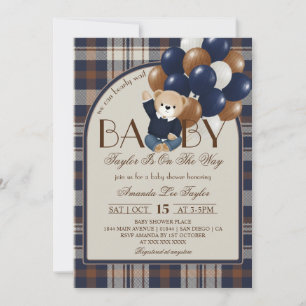 Invitación Bearly Wait Baby Shower Vintage