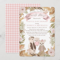 Bearly Wait Boho Bear Family Virtual Baby Shower I