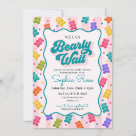 Invitación Bearly Wait Gummy Bear Baby Shower Invitation