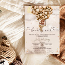 Bearly Wait Neutral Air Balloon Teddy Baby Shower