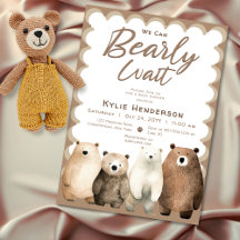 Bearly Wait Neutral Teddy Bear Baby Shower