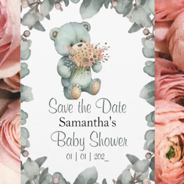 Invitación Beary Cute Boy Baby Shower (Celebrate the joy of new beginnings with our "It's a Boy" baby shower invitation! )