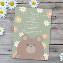 Invitación Beary Cute Teddy Bear Sexo Neutral Baby Shower