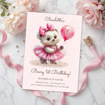 Beary First Birday Ballerina Bear