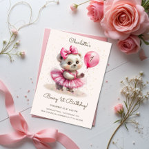Beary First Birday Pink Ballerina Bear