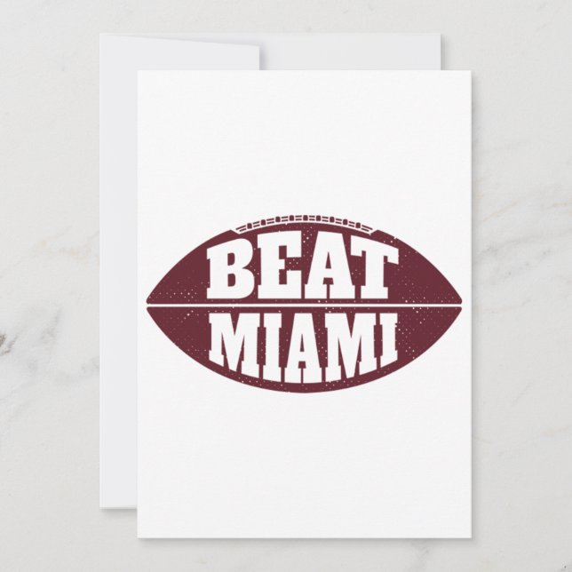 Invitación Beat Miami Vintage Aggie Football Gameday Sábado (Anverso)